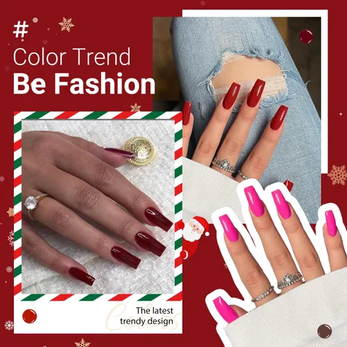 Vista 77 de Uñas postizas a presión negras de longitud media y forma cuadrada, Xcreando uñas postizas acrílicas estilo ataúd de longitud media, uñas adhesivas