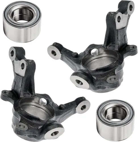 Vista 28 de Detroit Axle - Conjunto de manguetas de dirección delanteras de 2 piezas para Hyundai Accent 06-11, 2 manguetas de dirección y conjunto de buje