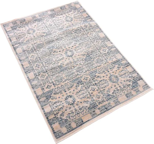 Vista 6 de Unique Loom Paris Collection - Alfombra rectangular de abedul (2 pies 2 pulgadas x 3 pies 1 pulgada, color beige y azul)