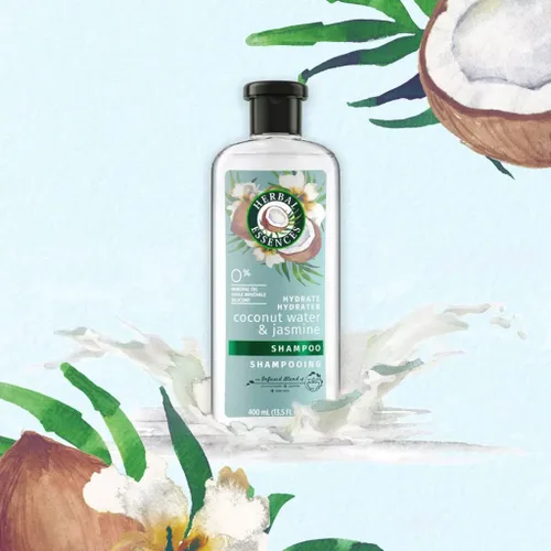 Vista 5 de Herbal Essences Champú hidratante con agua de coco y jazmín - 13.5 fl oz (paquete de 3)