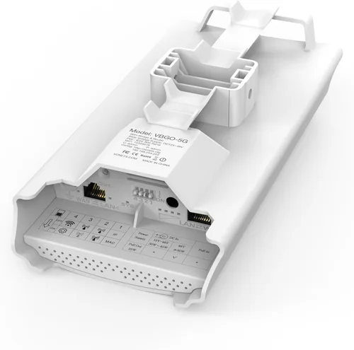 Vista 7 de Vonets Puente inalámbrico Gigabit 5.8G punto a punto al aire libre, extensor WiFi de largo alcance de 1.2 mi con puerto de 1000 Mbps, IP65
