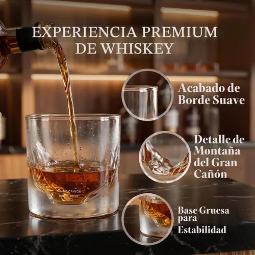 Vista 7 de LIITON Denali Mountain Old Fashioned - Vasos de whisky (2 unidades), regalo