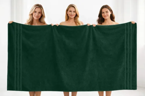 Vista 15 de DAN RIVER Paquete de 2 sábanas de baño de lujo 35x70, 600 GSM, toallas de 100% algodón hilado en anillo suaves y de secado rápido, ideales para Beige