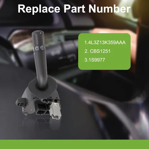 Vista 2 de 4L3Z13K359AAA CBS1251 1S9977 Palanca de limpiaparabrisas de señal de giro multifunción de combinación de control para Ford F150 2004-2005 construido