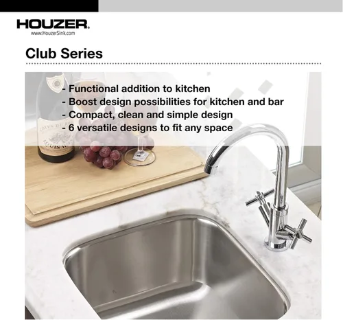 Vista 6 de Houzer Club - Fregadero de cocina y barra de cocina de acero inoxidable