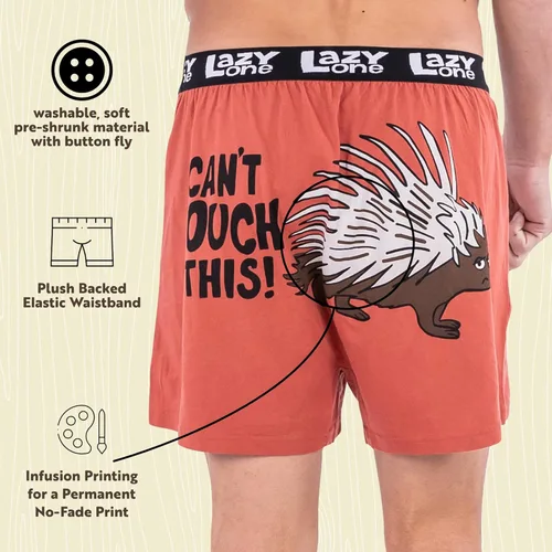 Vista 5 de Lazy One - Bóxer con animales divertidos, calzoncillos novedosos, ropa interior graciosa, regalos de broma para hombres