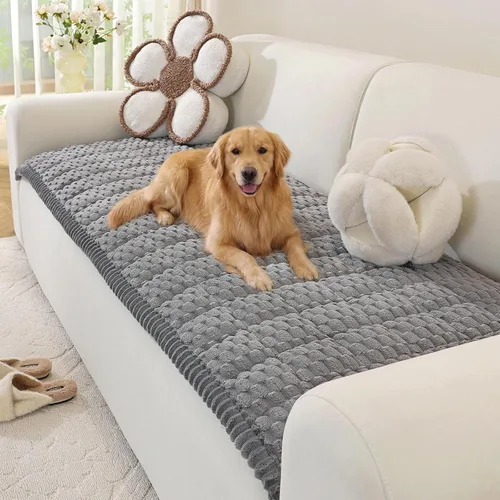 Vista 22 de OstepDecor Funda de sofá lavable para perros, gruesa y apta para mascotas, protector de sofá suave, funda de sofá con diseño de carrito de patas