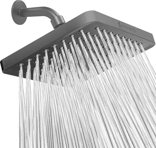 Vista 14 de SparkPod Cabezal de ducha – Lluvia de alta presión – Diseño de lujo de alta calidad – Reemplazo ajustable fácil de limpiar para tus cabezales