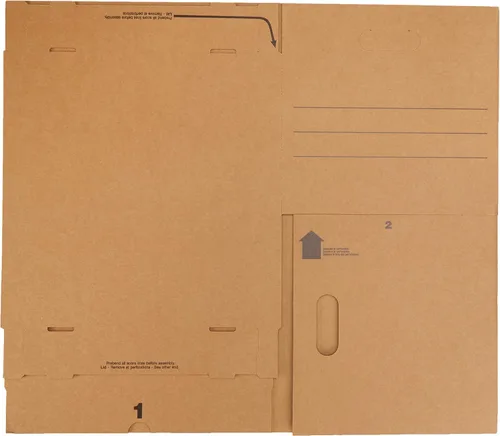 Vista 5 de Yaxa Basics Cajas de mudanza con asas y tapas, 19 x 14.5 x 15.5 in, marrón, paquete de 10, medianas