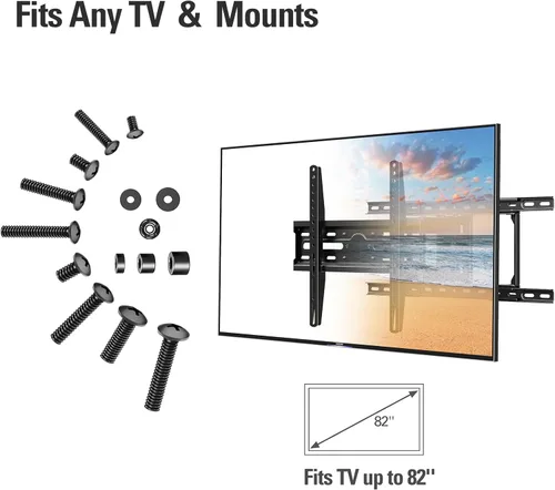 Vista 3 de Kit de tornillos para montaje de TV Mounting Dream Incluye tornillos M4, M5, M6, M8, espaciadores y arandelas, compatible con cualquier TV de hasta