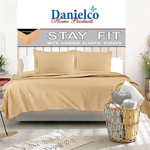 Vista 17 de Juego de sábanas - Mantente en forma en el colchón con correas elásticas en las esquinas - King, blanco