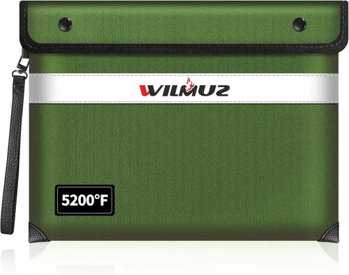 Vista 12 de Bolsa de documentos ignífuga, bolsa de dinero aislada a prueba de fuego de 5200℉ para efectivo, bolsa impermeable para documentos con cremallera
