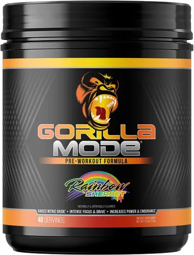 Vista 11 de Gorilla Mind - Complemento preentrenamiento, Bombas Masivas, Enfoque Láser, Energía, Potencia - L-citrulina, creatina, L-tirosina, betaína