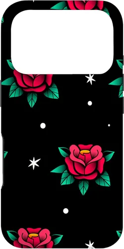 Vista 29 de Roses Fifties Black Red Rockabilly Pinup Rose Retro Fashion Case for iPhone 17