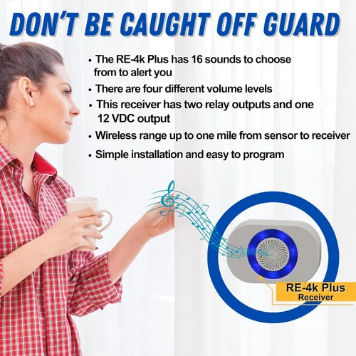 Vista 5 de Dakota Alert SBA-4k Plus - Kit de alarma solar para entrada de viga de rotura - largo alcance, al aire libre, resistente a la intemperie, alcance