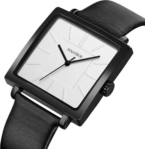 Vista 3 de Reloj de cuero impermeable para mujer, reloj de pulsera de cuarzo para muñecas pequeñas, diseño fino