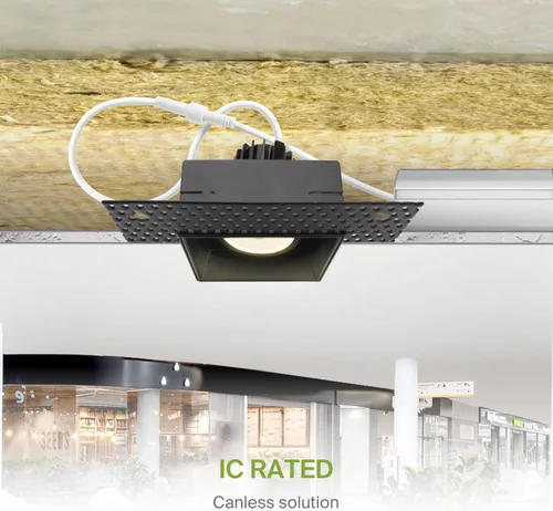 Vista 7 de ASD Trimless Gimbal - Iluminación LED empotrable de 2 pulgadas, 8 W 120 V, luz de techo direccional regulable ajustable con caja de conexión, 5 CCT