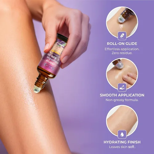 Vista 5 de Cyperus Rotundus Extract Roll-On (2.3 fl oz), cuidado posterior a la depilación para vello encarnado, extractos de plantas calmantes, sin fragancia