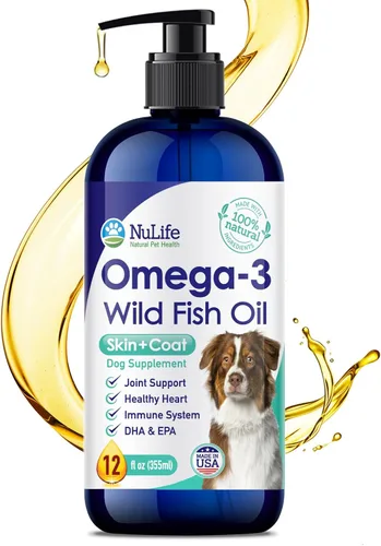 Aceite de pescado líquido para perros con ácidos grasos Omega 3, 6 y 9, capturado en el medio silvestre de Islandia, suplemento para la piel y el