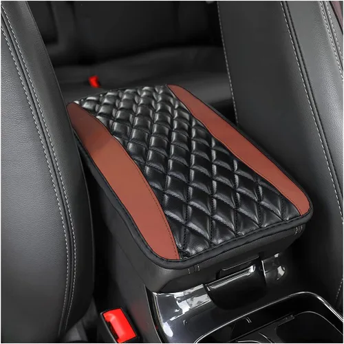 Vista 22 de Moly Magnolia Cojín Acolchado para Consola Central de Automóvil, Cubierta Protectora Universal de Cuero Impermeable para Caja de Asiento