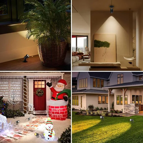 Vista 8 de LemonBest Luces de paisaje – Foco de paisaje al aire libre de bajo voltaje – Luces LED impermeables para patio, jardín, patio, entrada, casa, blanco