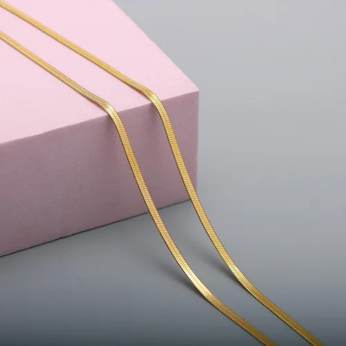 Vista 7 de JoycuFF Collar de oro para mujer, delicado collar de gargantilla en capas para mujer, caja de clip de serpiente, cuerda Figaro, collar de cadena