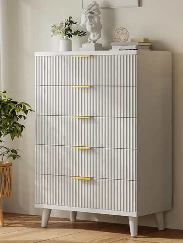 Vista 16 de Lulive Moderno juego de tocador y mesita de noche de 3 piezas, cómoda de 6 cajones + 2 mesitas de noche con patas de madera maciza (roble natural)