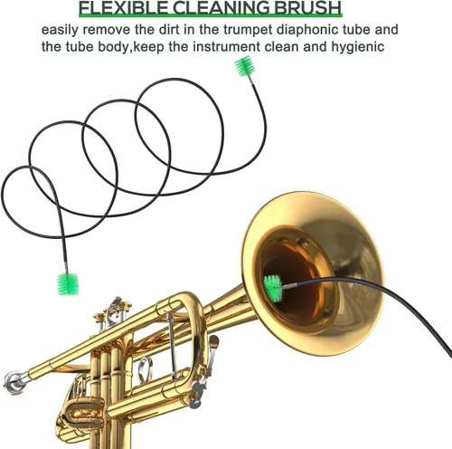 Vista 5 de Kit de cuidado de cepillo de serpiente de limpieza de 4 piezas, 47 pulgadas y 8 pulgadas 5.8 pulgadas. El cabezal del cepillo está hecho de fibra