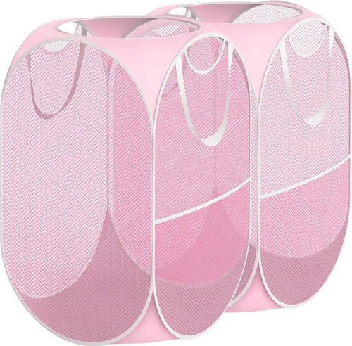 Vista 8 de Simple Houseware Mesh Pop-Up - Cesta de lavandería.