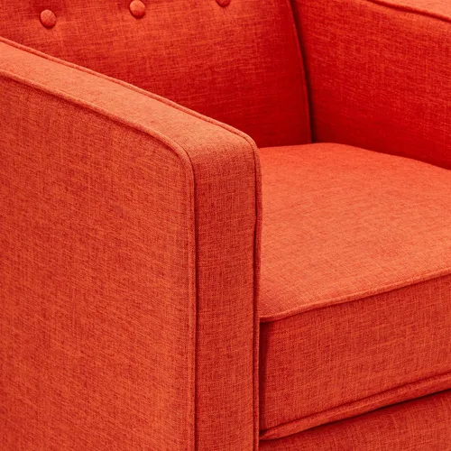 Vista 9 de GDFStudio Macedonia - Sillón reclinable de tela con respaldo copetudo, moderno
