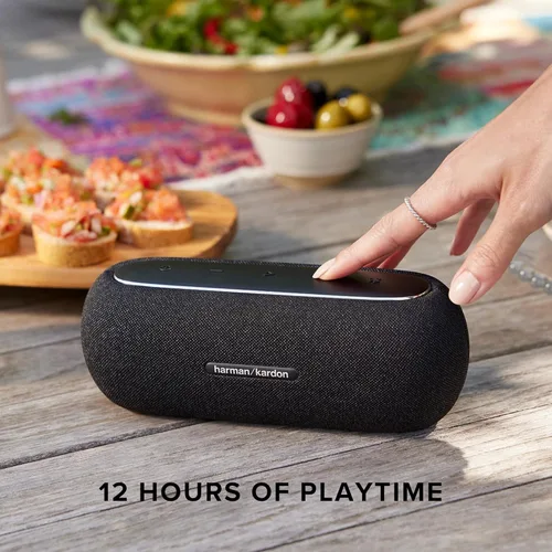 Vista 7 de Harman Kardon Luna Speaker - Altavoz Bluetooth portátil, IP67 impermeable y a prueba de polvo con batería integrada (negro)