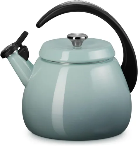 Vista 7 de Le Creuset - Tetera de cloche esmaltada en acero, 2.2 cuartos de galón, Cerise