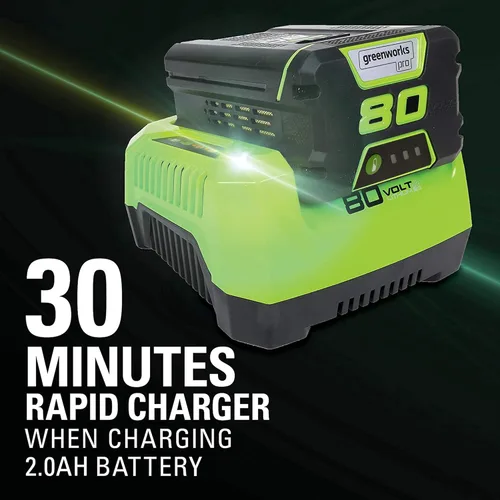 Vista 12 de Combo de soplador y desbrozadora Greenworks Pro 80 V inalámbrico, 2.0 Ah, batería incluida, modelo STBS80L210