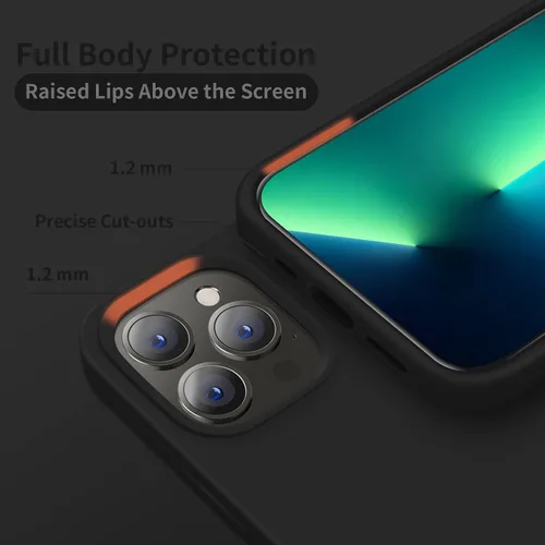 Vista 4 de Cordking Funda diseñada para iPhone 13 Pro, Funda Protectora de Teléfono de Silicona Ultra Delgada Resistente a Golpes