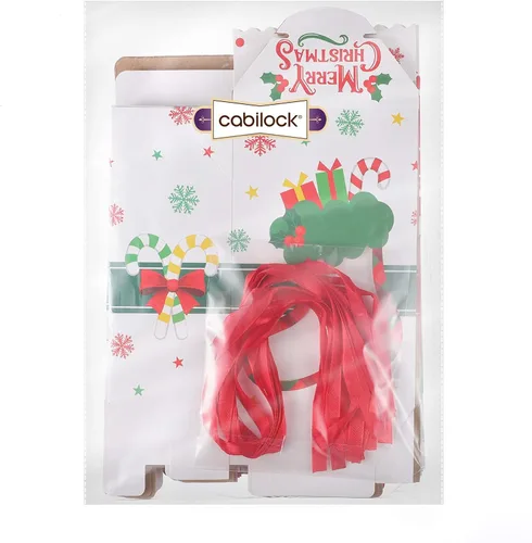 Vista 7 de Cabilock Bolsa de regalo de fiesta de Navidad, cajas de papel para manualidades de Navidad, bolsas de regalo de dulces para dulces, galletas, regalo