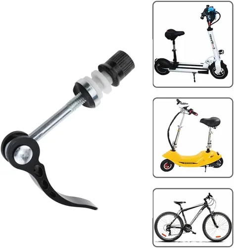 Vista 6 de Sillín de bicicleta de liberación rápida negro de liberación rápida Barra de asiento de bicicleta de liberación rápida Abrazadera de asiento