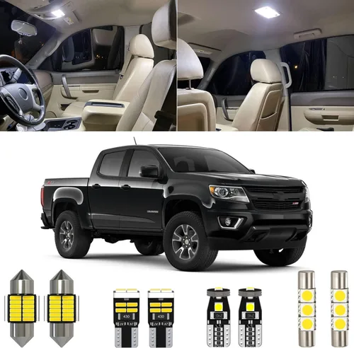 Xpismii Kit de 13 piezas de luz LED interior blanca de 6000 K de repuesto para Chevy Chevrolet Colorado/GMC Canyon 2015 2016 2017 2018 2019 2020