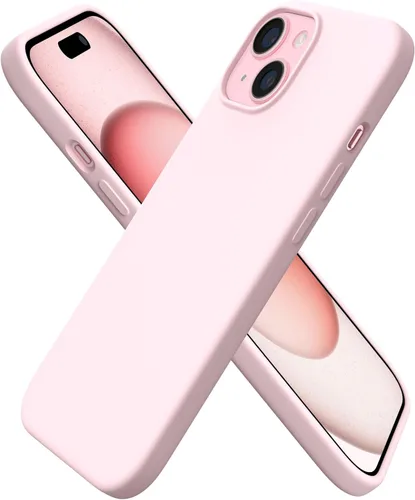 Vista 8 de ORNARTO Funda compatible con iPhone 15 6.1, silicona líquida delgada de 3 capas cubierta completa de goma de gel suave, funda protectora Amatista