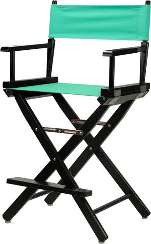 Vista 277 de Casual Home - Silla de director de 18 in, marco negro, lona negra, altura clásica