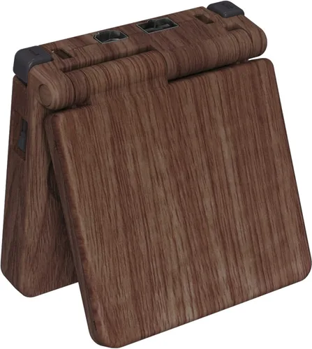 Vista 5 de Carcasa de repuesto para Gameboy Advance SP GBA SP, compatible con IPS y LCD estándar, con diseño de grano de madera suave al tacto, no incluye