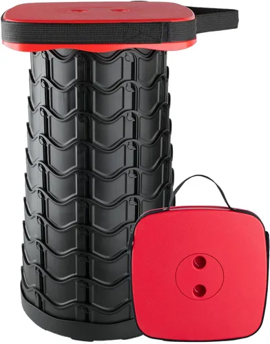 Vista 11 de Boreeman Taburete plegable mejorado, taburete portátil cuadrado, ligero pero más resistente, con capacidad de carga de 400 libras, perfecto