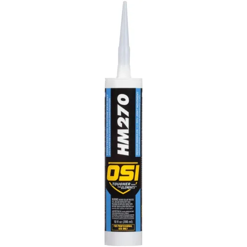 OSI HM270 Clear 000 Sellador de construcción de silicona cartucho de 10 onzas líquidas, caja de 12