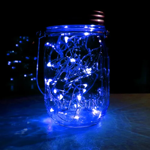 Vista 7 de Yitee 6 luces LED de 6 colores, funciona con pilas, 20 luces LED micro estrelladas de alambre de cobre plateado, lo mejor para el hogar, fiesta