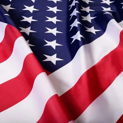 Bandera americana de 2 x 3 pies para interiores y exteriores - Banderas de Estados Unidos de poliéster y nailon - Bordes de doble costura con ojales