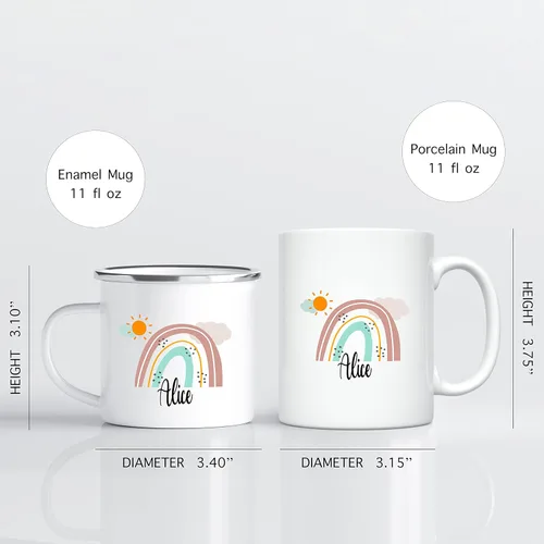 Vista 3 de Personalized Mug for Kids, Boys, Girls Customized Hot Chocolate, Cocoa, Coffee & Milk Cup Custom Name Birthday Gift Party Favors 11 Oz