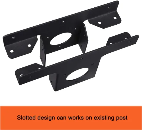 Vista 4 de 2 soportes de esquina resistentes para pérgola de 3 vías en T, para 4 x 4 (tamaño real: 3.5 x 3.5) soporte de poste para pérgola Gazebo Kit (2)