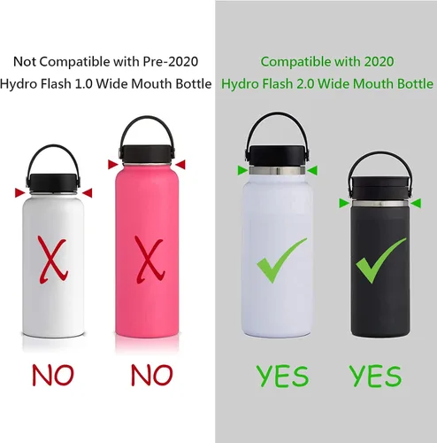 Vista 4 de 2.0 Paracord Handle Compatible with Hydro Flask 2.0 Wide Mouth Water Bottle 12 oz 16 oz 18 oz 20 oz 32 oz 40 oz 64 oz，Perfect for Daily Walking