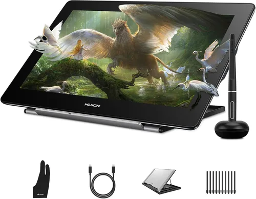 Vista 11 de HUION KAMVAS 16 (2021) Tableta de dibujo de 15.6" con pantalla Negro