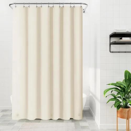 Vista 36 de Barossa Design - Forro de cortina de ducha blanco, PEVA de gama alta, libre de bisfenol A y de cloruro de polivinilo, sin olor químico, cortina
