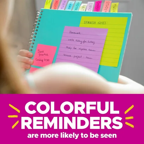 Vista 5 de Post-it® Paquete de gabinete Notas, 3 x 3 pulgadas, colección Beachside Cafe, 18 blocs por paquete